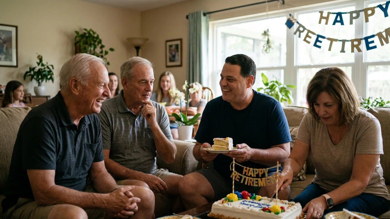 Multigenerational Tampa family reviewing estate planning documents together at home