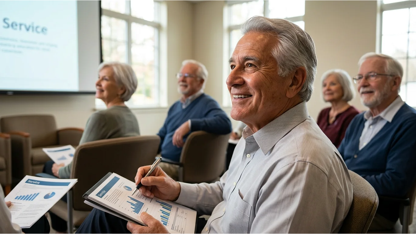 Florida senior reviewing Medicare enrollment calendar, marking important dates for Medicare enrollment periods explained in Florida.