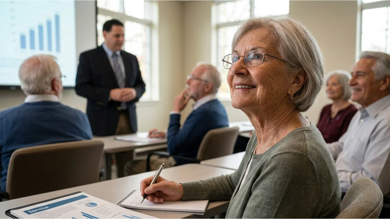 Florida seniors celebrating 65th birthday and Medicare enrollment with loved ones, symbolizing turning 65 and Medicare enrollment periods explained in Florida.