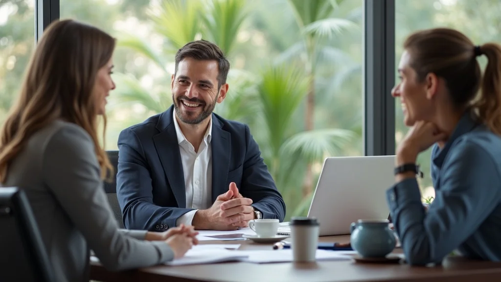 Professional financial advisor with Tampa family discussing life insurance and legacy planning