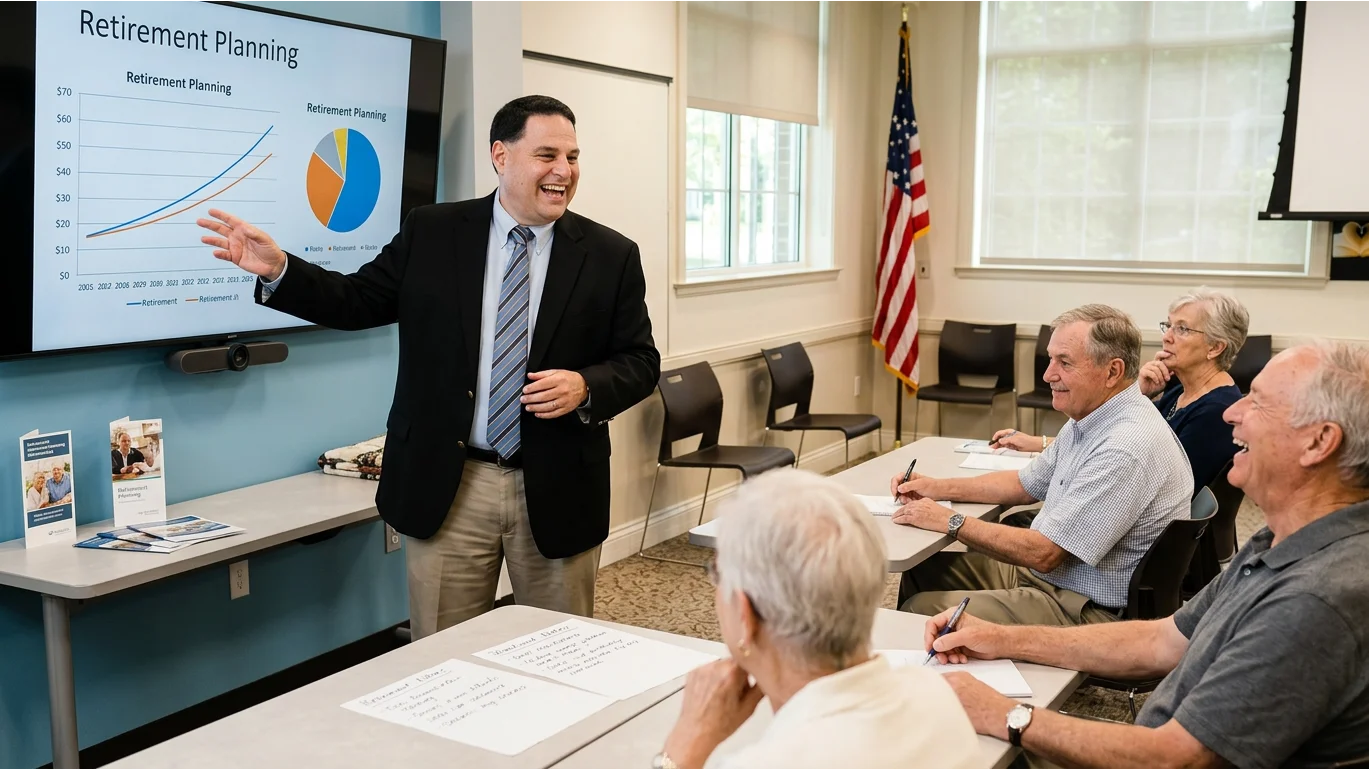 Florida public sector workers considering their 401(k) retirement plan options with focus and care, reflecting the decision between annuity vs 401(k) in Florida
